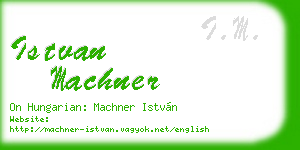 istvan machner business card